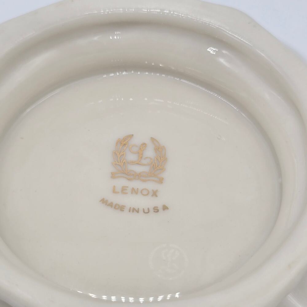 Lenox Symphony Sculpted Pedestal Bowls Platinum Trim Set of 2 USA Candy Nut - Picture 4 of 6
